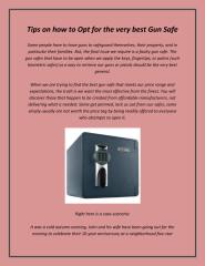 Tips on how to Opt for the very best Gun Safe.pdf