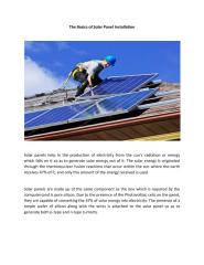 The Basics of Solar Panel Installation.pdf