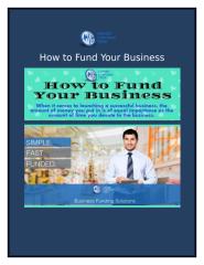 How to Fund Your Business.docx