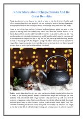 Know More About Chaga Chunks And Its Great Benefits.docx